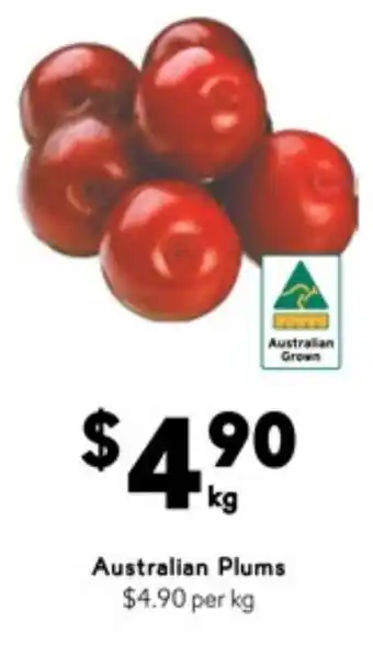 Drakes Australian Plums offer