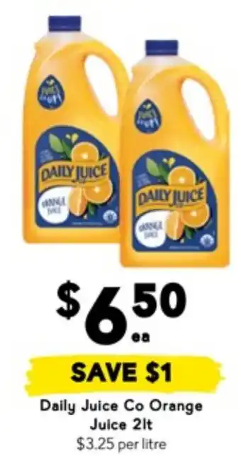 Drakes Daily Juice Co Orange Juice offer