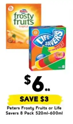 Drakes Peters Frosty Fruits or Life Savers offer