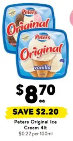 Drakes Peters Original Ice Cream offer