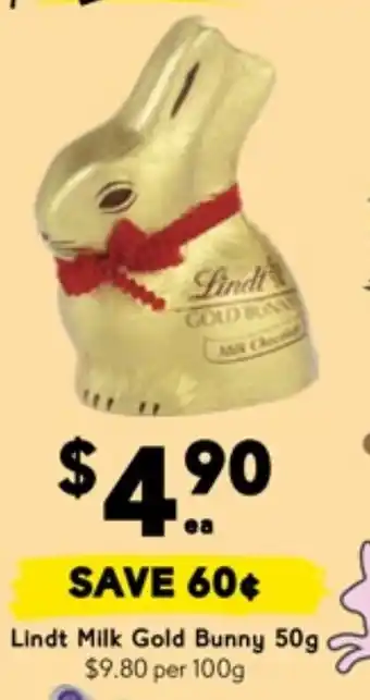 Drakes Lindt Milk Gold Bunny offer