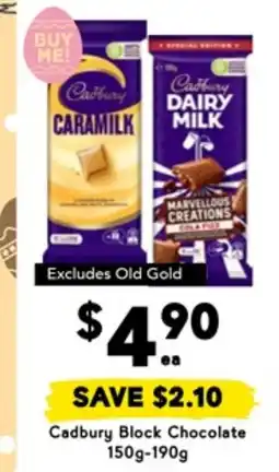 Drakes Cadbury Block Chocolate offer