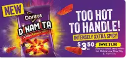 Drakes Doritos Dinamita XXtra Flamin Hot Chilli & Lime Chips offer