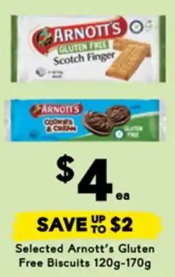 Drakes Selected Arnott's Gluten Free Biscuits 120g-170g offer