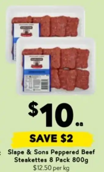 Drakes Slape & Sons Peppered Beef Steakettes offer