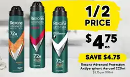 Drakes Rexona Advanced Protection Antiperspirant Aerosol offer