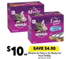 Drakes Whiskas So Fishy or So Meaty Cat Food offer