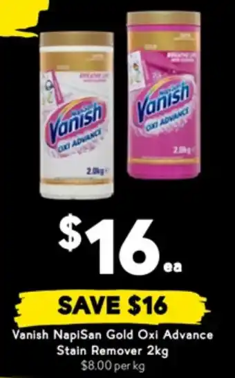 Drakes Vanish Napisan Gold Oxi Advance Stain Remover offer