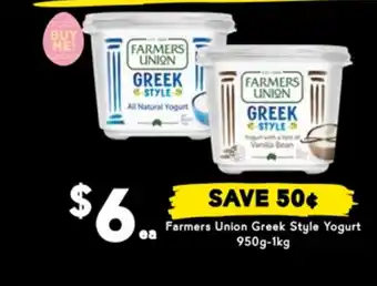 Drakes Farmers Union Greek Style Yogurt offer