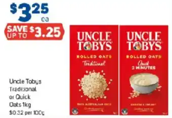 Foodland Uncle Tobys Traditional or Quick Dats offer