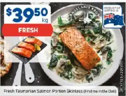 Foodland Fresh Tasmanian Salmon Portion Skinless offer