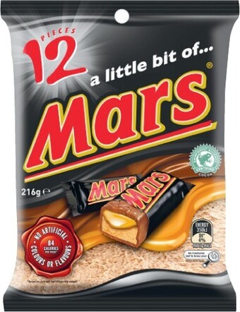 Coles Mars or Skittles Funsize 144g-216g offer