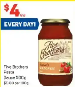 Foodland Five Brothers Pasta Sauce offer