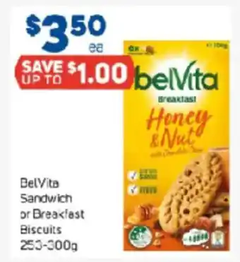 Foodland BelVita Sandwich or Breakfast Biscuits offer