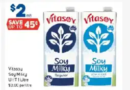 Foodland Vitaso Soy Milky Vitaso Soy Milky UHT1 Litre $2.00 per Utre offer