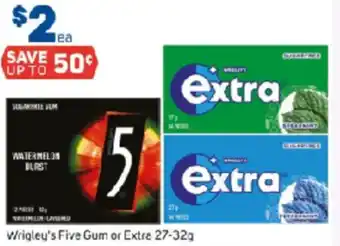 Foodland Wrigley's Five Gum or Extre offer