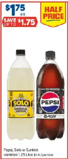 Foodland Pepsi, Sola or Sunkist Varieties offer