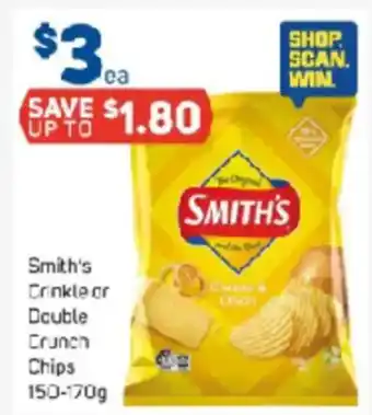 Foodland Smith's Crinkle or Double Crunch Chips offer