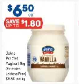 Foodland Jalna Pot Set Yoghurt 1kg offer