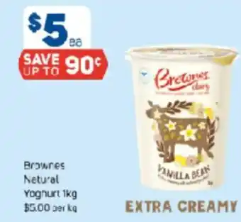 Foodland Brownes Natural Yoghurt offer