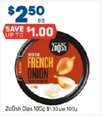 Foodland ZcÖsh Dips offer