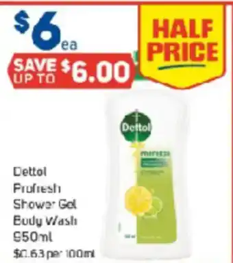 Foodland Dettol Profresh Shower Gel Body Wash offer