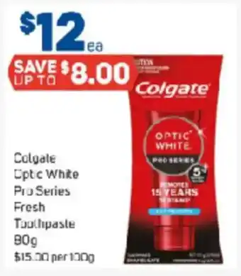 Foodland Colgate Optic White Pro Series Fresh Toothpaste offer