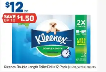 Foodland Kleenex Double Length Toilet Rolls offer