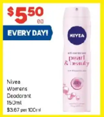 Foodland Nivea Womens Deodorant offer