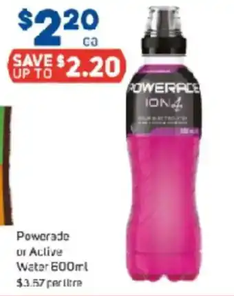 Foodland Powerade or Active Water offer