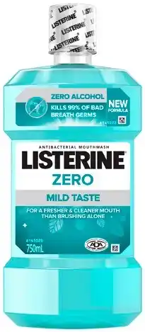 Discount Drug Stores Listerine Zero Mouthwash 750mL offer