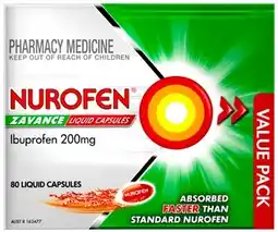 Discount Drug Stores Nurofen Zavance Value Pack 80 Liquid Capsules offer