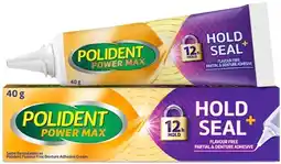 Discount Drug Stores Polident Power Max Hold + Seal Denture Adhesive 40g offer