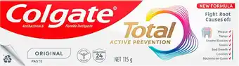 Discount Drug Stores Colgate Total Original Toothpaste 115g offer