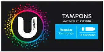 Discount Drug Stores U By Kotex Regular Slim Design Tampons 16 Pack offer