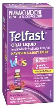 Discount Drug Stores Telfast Kids Oral Liquid Paraben Free 60mL offer