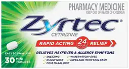 Discount Drug Stores Zyrtec Hayfever & Allergy Relief 30 Mini Tablets offer