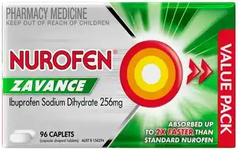 Discount Drug Stores Nurofen Zavance 96 Caplets offer