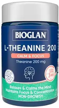 Discount Drug Stores Bioglan L-Theanine 200 Calm & Focus 60 Capsules offer