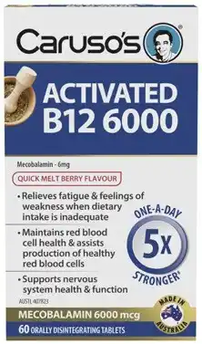 Discount Drug Stores Caruso’s Activated B12 6000 60 Tablets offer