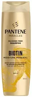 Discount Drug Stores Pantene Miracles Biotin Moisture Renewal Silicone-Free Shampoo 375mL offer