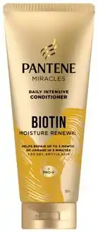 Discount Drug Stores Pantene Miracles Biotin Moisture Renewal Silicone-Free Daily Intensive Conditioner 350mL offer