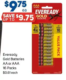 Foodland Eveready Gold Batteries AA or AAA offer