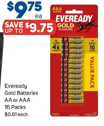 Foodland Eveready Gold Batteries AA or AAA offer