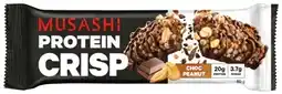 Discount Drug Stores Musashi Protein Crisp Bar Choc Peanut 60g offer