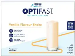 Discount Drug Stores Optifast VLCD Shake Vanilla Flavour 18 x 53g Sachets offer