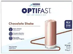 Discount Drug Stores Optifast VLCD Shake Chocolate Flavour 18 x 53g Sachets offer