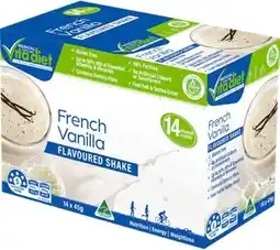 Discount Drug Stores Medical Vita Diet French Vanilla Flavoured Shake 14 x 45g Sachets offer