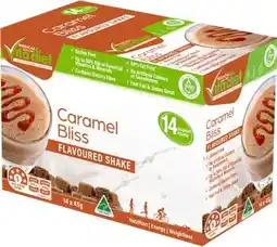 Discount Drug Stores Medical Vita Diet Caramel Bliss Flavoured Shake 14 x 45g Sachets offer