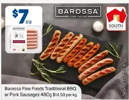 Foodland Barossa Fine Foods Traditional BBQ or Pork Sausages offer